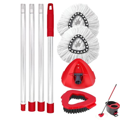 Opiniones y reviews de Cepillos y mopas - los más vendidos. 49 Paquete de Fregona Giratoria adecuado para O-Cedar, Reemplazo de Fregona Giratoria para Vileda O-Cedar, Equipado con Cabezal de Fregona Giratorio de 360 Grados, Mango, base...