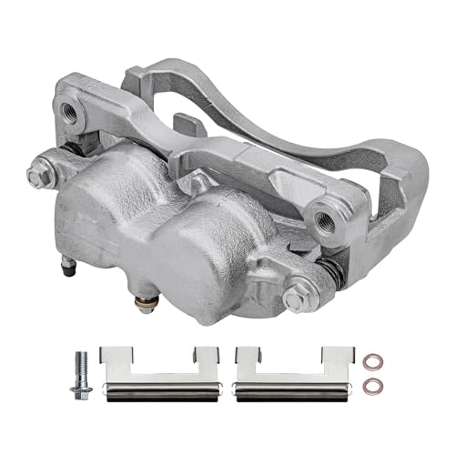Image of Detroit Axle - Front Left Brake Caliper for Chevy Silverado 2500 HD 3500 HD GMC Yukon XL Savana 2500 3500 Cadillac DTS Deville Disc Brake Caliper w /Bracket