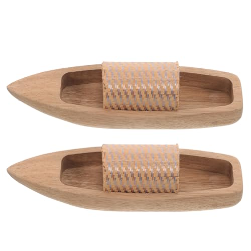 STOBOK Vivid Boat Model Crafted from Wood Desktop Canoe Craft Decorations Nautical Decor