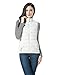 XPOSURZONE Women Packable Lightweight Down Vest Outdoor Puffer Vest Winter White Large