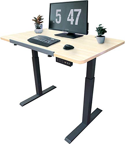 Smart Flex Adjustable Desk w/Adjustable Tilt Feature & USB Charge Ports - Height