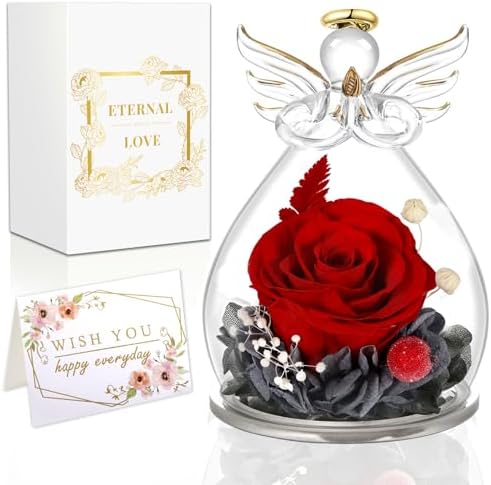 7 Roses Éternelles Préservées Violet – Boîte Hexagonale Acrylique, Fleurs Éternelles Pour Maman, Saint-Valentin Ou Anniversaire