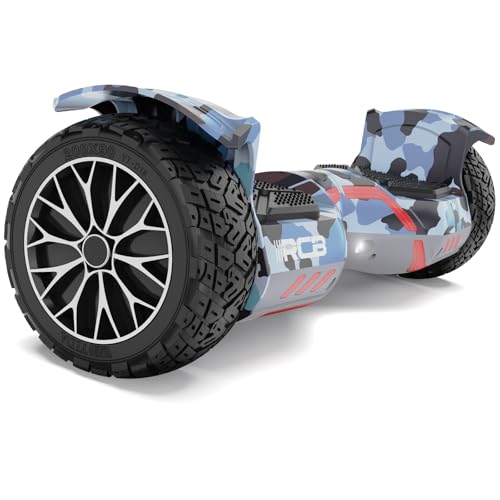 RCB Hoverboard Tout-Terrain 8,5 Pouces – Gyropode avec LED, Batterie 4Ah Puissante, Double Moteur, Self Balance Scooter pour Enfants, Adolescents & Adultes