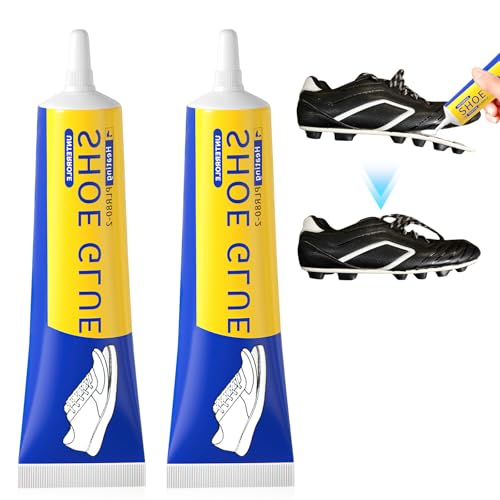 FairyPeach 2Pcs*60ml Schuhsohlenkleber, Schuhkleber Sohlenkleber Wasserfest, Kleber für Schuhsohlen, Schuhkleber Extra Stark, für Schuhen, Taschen, Gürteln, Lederjacken Verwendet Werden