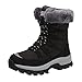 Produktbild Yowablo Damen Stiefeletten Worker Boots Rutschfester, wasserdichter, warmhaltender Stiefeletten-Freizeitschuh mit Schnürung (40 EU,Schwarz)