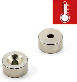 Samarium Cobalt Magnet for Motors, Electric Motors, Turbo Machinery and Sensors - 20mm dia x 10mm thick x 5.2mm c/sink - 7.1kg Pull - North