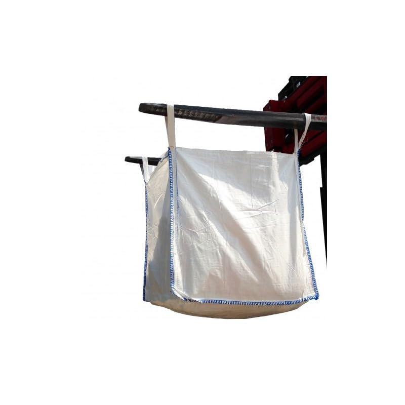 HunnyGoods Ltd 1 Tonne Bulk Bags | Trade Grade FIBC Builders Dumpy Bags 1000kg | Commercial Garden & Construction Waste | 85x85x85cm White (25)