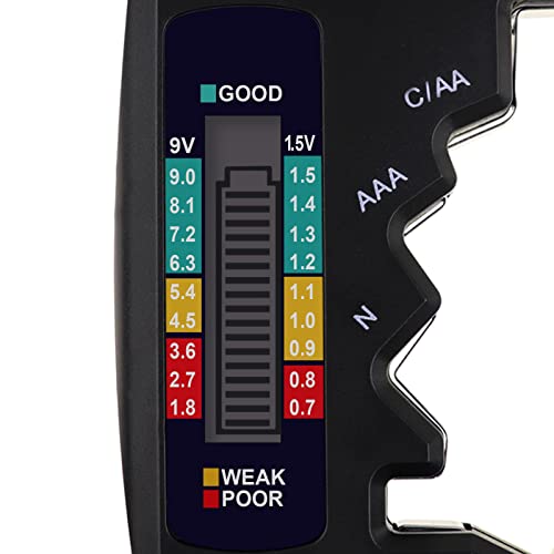Digital Universal Battery Tester Battery Checker for All Battery C AA AAA D N 9V 6F22 1.5V Button Cell Small Mini Batteries - Thumbnail 4
