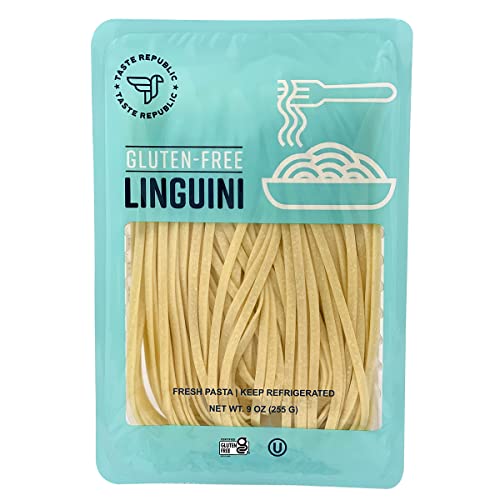 Gluten-Free Pasta, Linguini, Fresh Brown Rice Noodles Cook In Just 3 Minutes By Taste Republic, Frozen, 9Oz (6 Pack) #TOP1