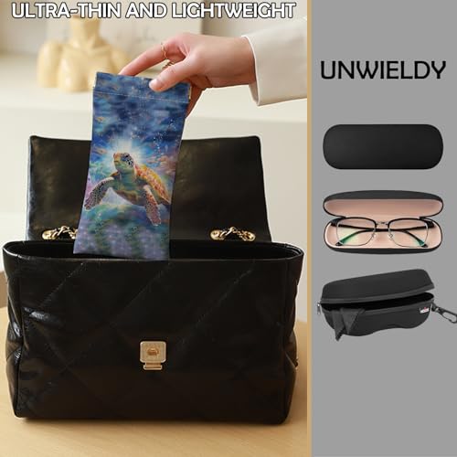 Image of 2 PCS Glasses Eyeglass Sunglasses Case Pouch Soft PU Leather Cute Aesthetic with Cleaning Cloth for Boys Men Man
