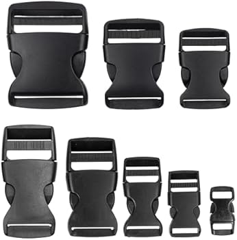 20 Pièces Boucle Sac à Dos Noirs De 25 Mm Boucle Plastique