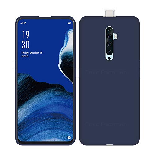 Image of Case Creation Luxurious OG Series for Reno2 Z Case Cover,Anti-Dirty Slim Case Frosted Matte Cute Candy TPU Raised Bezel (Splash of Color) Back Cover for Oppo Reno 2F -Navy Electric Blue
