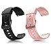 Produktbild Letsfit ID205L Smartwatch Ersatz Armbänder, verstellbare Smartwatch Ersatzbänder für ID205L Fitness Armbanduhr, mit 2er-Pack, Schwarz + Pink
