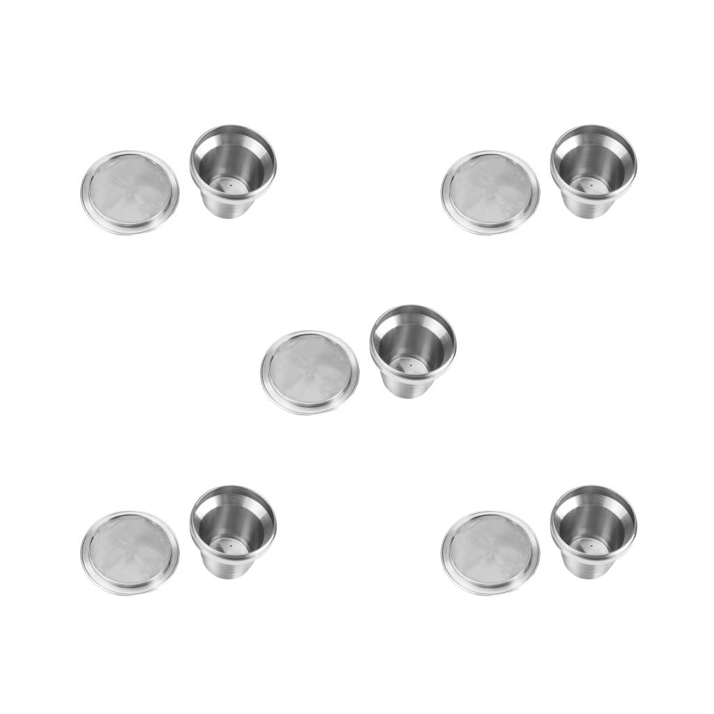 Juego de 5 filtros de café reutilizables de acero inoxidable para LOR