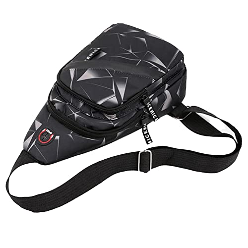 Hemousy Herren Sling Wanderrucksack,Herren- und Damen-Sling-Schulter-Brusttaschen mit Mehreren Taschen für den Freizeit- oder Reisegebrauch - Leichte Sling Daypack Fanny Pack Taschen Cover
