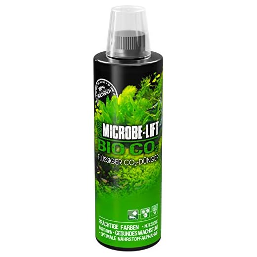 MICROBE-LIFT Bio Co2 – flüssiger CO2-Dünger, Kohlenstoffdünger für prächtige Aquarium Pflanzen, 473ml