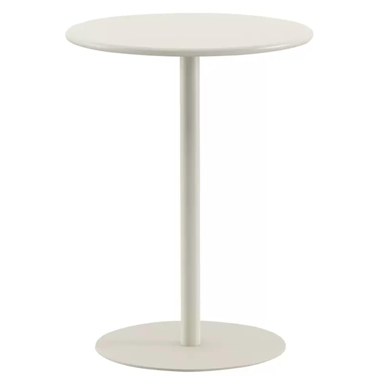 Bistro Table Indoor Outdoor Furniture Round Coffee Table Dining Table with Sturdy Base, for Garden Dining Room Bistro Home Bar, Metal Iron, More Color and Size ( Color : Beige , Size : 40.5x72cm )