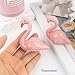 Framendino, 2 Pack Ceramic Toilet Bolt Cover Flamingo Cute Bird Design Bathroom Screw Pink Cap Easy Install No Tools Required Decoration Hole 0.3 Inch