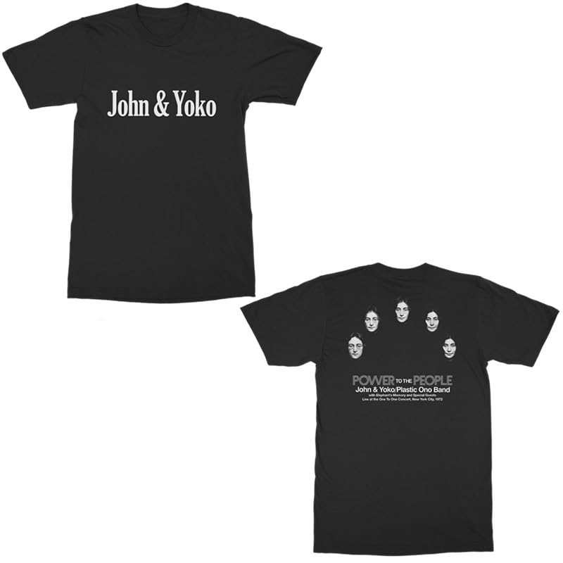 Amazon.co.jp: John & Yoko S/S Tee Black XL: ミュージック