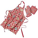 American Album Quilt Apron, Oven Mitt, and Pot Holder