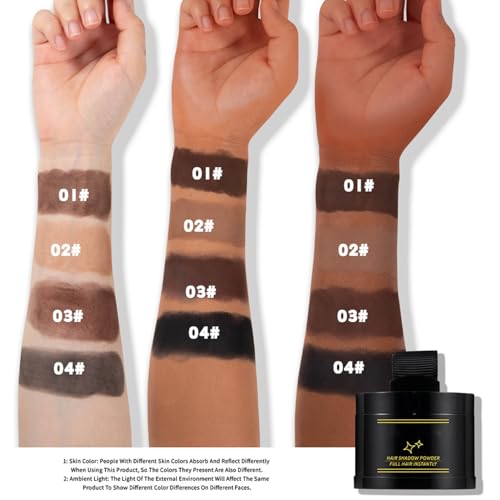 Ansatzpuder - Haarpuder Männer und Frauen, Langanhaltend Haaransatz Puder, Wasserfestes Haar Concealer zur Haarverdichtung Wurzeln, Haar Puder für Haaransatz Kaschieren und Wurzel (Dunkelblond)