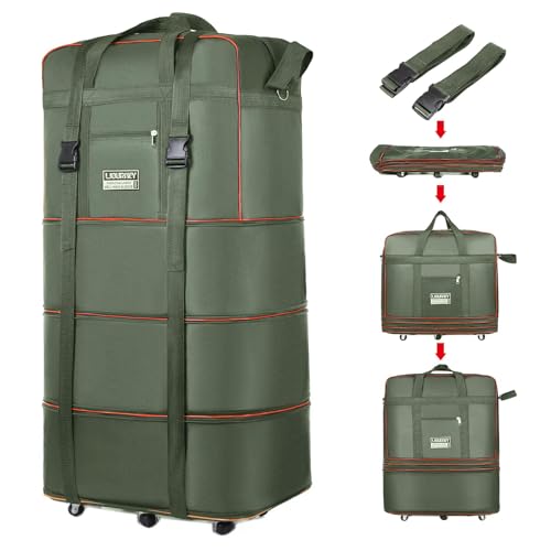kooldaiwangwang Foldable Rolling Travel Duffel