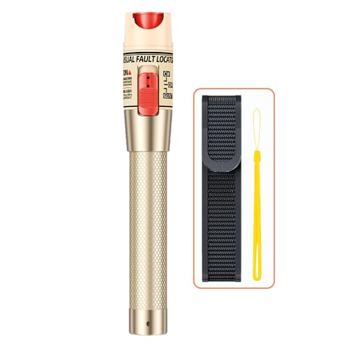 LIAYTRSS 50mw Penna di Fibra Ottica, Tester di Cavo Fibra Ottica FTTH 50KM con Interfaccia Standard da 2,5 mm per Ingegneria in Fibra Ottica, Localizzatore Visuale di Difetti
