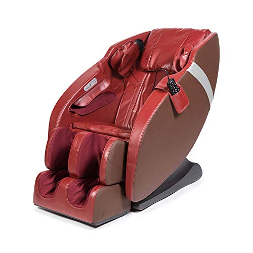 Karma® Poltrona de massagem 2D, vermelho (modelo 2021), 6 programas de massagem profissional, pressoterapia, termoterapia, recuperação dos pés, gravidade "zero", espaço "zero", som envolvente 3D, Bluetooth