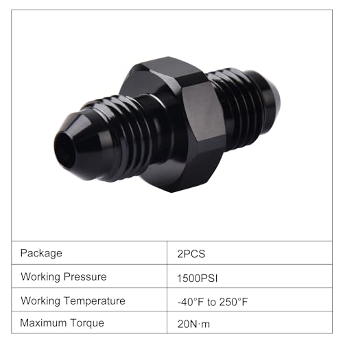 Image of EVIL ENERGY 4AN Female to 4AN Male Swivel Fitting Aluminum 2PCS