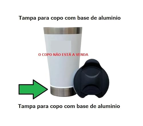 Tampa Para Copo Stanley 473ml Com Base De Aluminio M2 (plastico, 8,5x2)