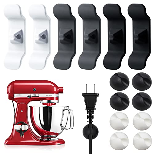 Kewmayer Enrouleur de Câble Gestion,Enrouleur de Câble Gestion, Clip Rangement de Câbles Electrique, Support de Câble Organiseur de Fils pour Appareils de Cuisine, Aide de Cuisine Pratique Cover
