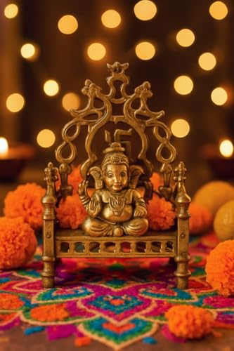 Brass Singhasan for God Idols thumbnail 11