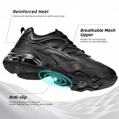 Image of Womens Walking Running Shoes Air Cushion Tennis Sneakers Fashion Breathable Basketball Sport Gym Fitness Cross Trainers