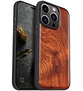 Custodia In Legno Di Noce Per IPhone 14 Pro Con Magneti – Cover Unica Con Incisione Laser Gufo (Barbagianni) - 5