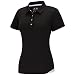 adidas Golf Women's Essentials 3-Stripes Short Sleeve Polo Shirt, Black/White, X-Small