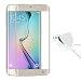 S6 Edge Plus Screen Protector, Landlord® 0.2mm Thinnest 3D Full Coverage 5.7" Premium Curved PET Tempered Glass Screen Protector Film for Samsung Galaxy S6 Edge Plus + (GOLD)