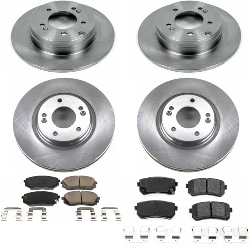 Power Stop Brake Kit For 2016-2018 Hyundai Sonata | 2016-2020 Kia Optima [Model Specific] Front and Rear Autospecialty Replacement OE Brake Rotors & Ceramic Brake Pads KOE7522 - Thumbnail 2