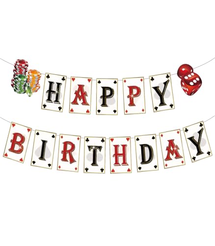 Casino Happy Birthday Banner