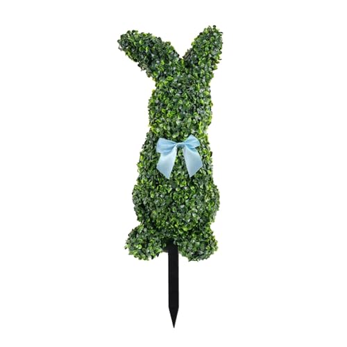 Porte-cartes lapin de Pâques avec motif floral pour table festive