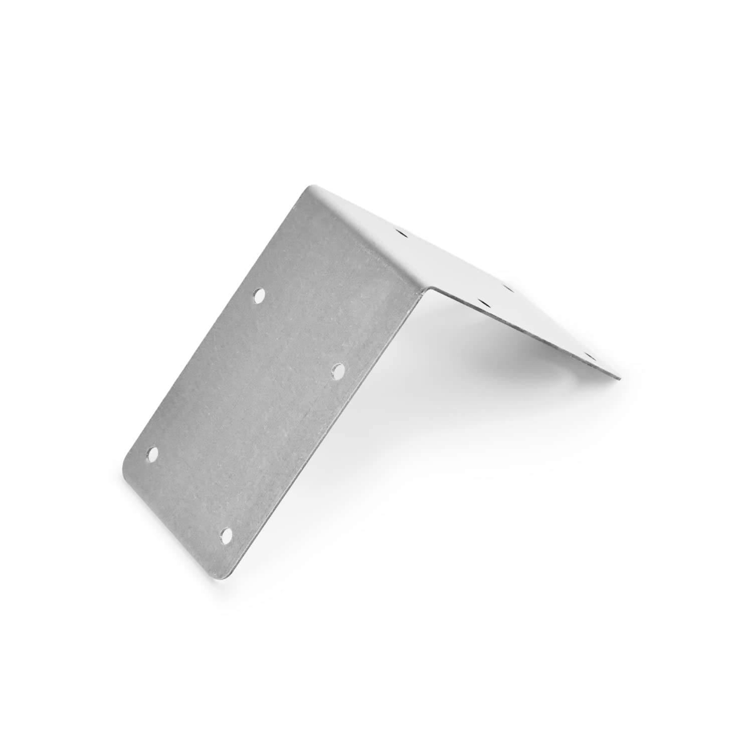 Silver Sleeperfit 4 X Jumbo Corner Timber Railway Sleeper Brackets For Planters, Retaining Walls, Pathway And Double Height Driveway Edging - 90 Degree Bend Bracket Galvanised