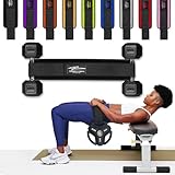 Zokani Fitness Hip Thrust Belt - Heavy duty, Comfortable, Adjustable Glute Trainer with Anti-Slip Pads. Ideal for Home Workouts with Dumbbells, Kettlebells, Plates. Extra Padding for Gym and Home Fitness hold up to 600 lbs - Black