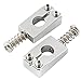 Musiclily Ultra 10.8mm Full Solid Brass Bridge Saddles for Strat Style Electric Guitar, Chrome (Set of 6)