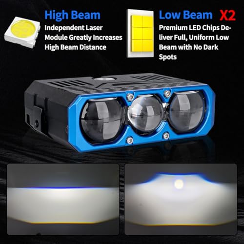 LED de triple lente de 300W universal accesorios faros para coche 6000K 6
