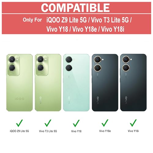 Image of Zapcase Back Case Cover for iQOO Z9 Lite 5G | Compatible for iQOO Z9 Lite 5G Back Case Cover | Clear Case with Camera Protection | (TPU + PC | Matte Black)