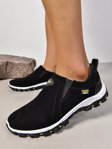 ZDLJYL Men's Suede Slip On Waterproof Anti-Slip Lightweight Orthopedic Fashion Loafers,Casual Breathable Low-top Safety Sneakers Walking Boat Shoe2