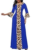 FANDEE Maxi Dress for Women - African Printing Summer Long Dresses