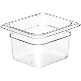 Cambro Clear Camwear 1/6 Size Food Pan, 4' H