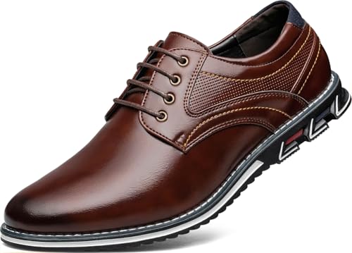 Men's Casual Dress Shoes Comfortable Fashion Dress Sneakers Men Office Classic Mens Oxfords Leather Business Casual Shoes Formal