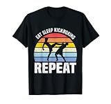 Eat Sleep Kickboxing Repeat, camisa Kickboxing, camiseta Kickboxing, camiseta Kickboxing, camisetas Kickboxing, regalos de kickboxing, camisa de kickboxing, camiseta de boxeo tailandés, camisa de kickboxing vintage, regalos de kickboxing