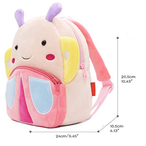 Befunirise Toddler Backpack For Boys And Girls, Cute Soft Plush Animal Cartoon Mini Backpack Little For Kids 1-6 Years (Butterfly) #TOP1